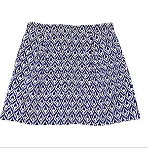 J. Crew Navy Blue and White Jacquard Skirt with pockets, donating soon